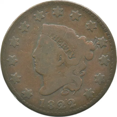 1822 Matron Head Large Cent a2359