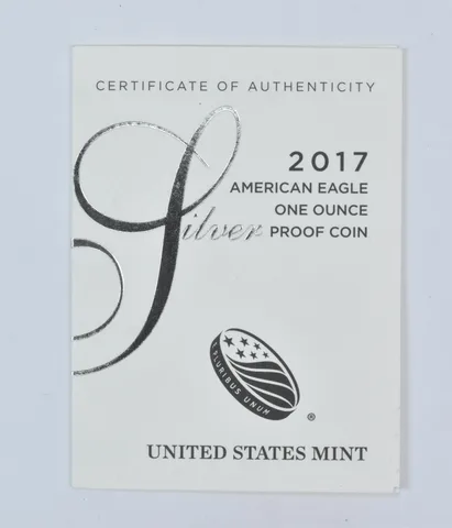 COA 2017-W American Silver Eagle Proof