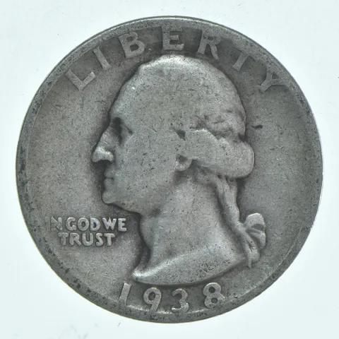 1938-S Washington Quarter Average Circ