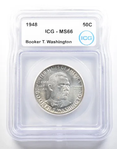 1948 Booker T Washington Commemorative Half Dollar MS66 ICG *0167