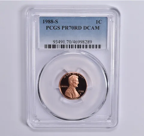 1988-S Lincoln Memorial Cent PR70 RD PCGS Blue Lbl