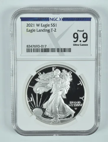 2021-W American Silver Eagle Type 2 Proof 9.9 UCAM NGC X NGCX