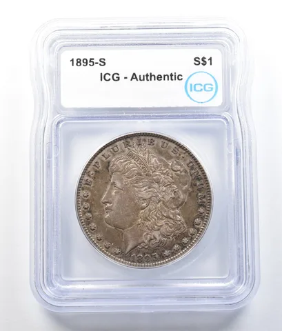 1895-S Morgan Silver Dollar Authentic ICG *7853