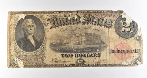 1917 $2 Legal Tender Red Seal Large Note Fr#60 *4688
