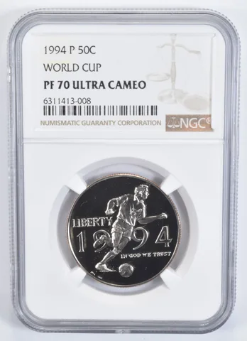 1994-P World Cup Soccer Commemorative Half Dollar PF70 UCam NGC
