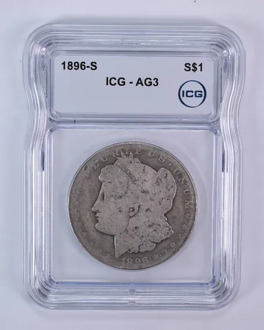 1896-S Morgan Silver Dollar AG3 ICG Lowball
