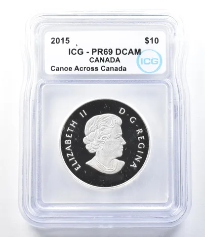 2015 Canada 10 Dollars Canoe Across Canada PR69 DCAM ICG *8903