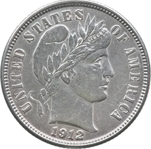 1912-S Barber Dime a4333