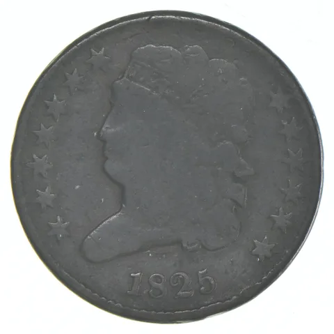 1825 Classic Head Half Cent a6036