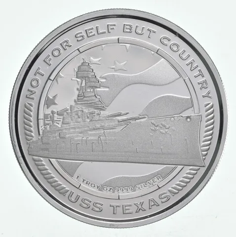 2023 Samoa 2 Tala Silver USS Texas 1 Troy Oz Silver