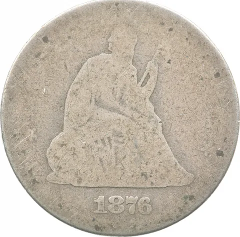 1876 Seated Liberty Quarter Lowball a8949