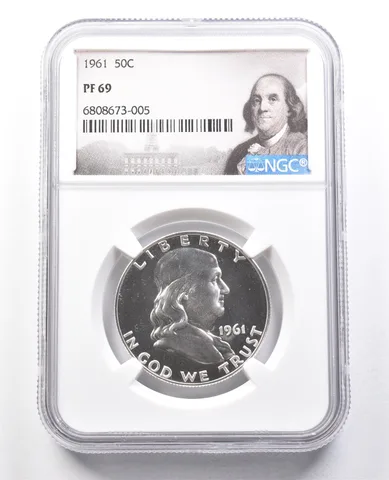 1961 Franklin Half Dollar PF69 NGC Great Contrast Cameo? a1806