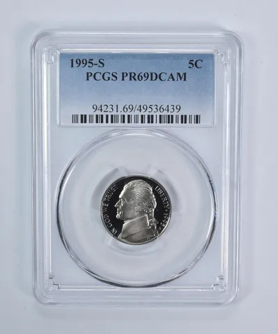 1995-S Jefferson Nickel PR69 DCAM PCGS Blue Label