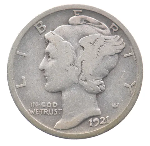 1921 Mercury Dime *8875