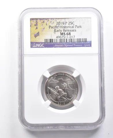 2019-P Washington Quarter Pacific Historical Park Early Releases MS68 NGC *7676