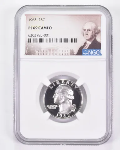 PF69 CAM 1963 Washington Quarter - Graded NGC UCAM? a8988