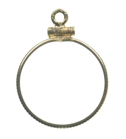 12k 0.6 Gram Gold Filled 15.5mm Coin Bezel Pendant Frame Edge *4952