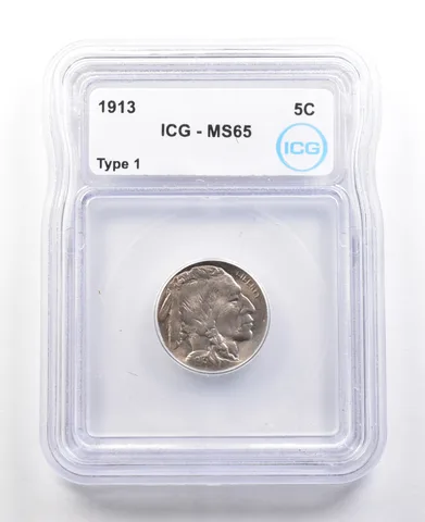1913 Indian Head Buffalo Nickel Type 1 MS65 ICG a3480