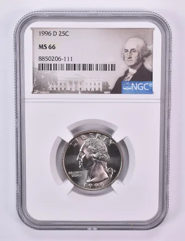 1996-D Washington Quarter MS66 NGC Special Label