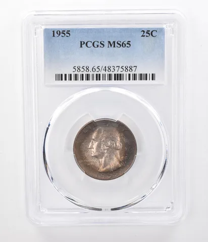 1955 Washington Quarter MS65 PCGS Beautifully Toned a7292