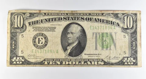 1928 B $10 Richmond VA FRN Light Green Seal Gold Certificate *0333