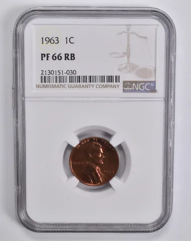 PF66 RB 1963 Lincoln Memorial Cent NGC a5626