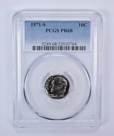 1971-S Roosevelt Dime PR68 PCGS Blue Label