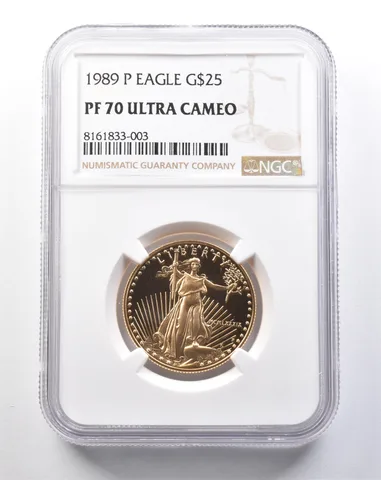 1989-P $25 American Gold Eagle 1/2 Oz Gold PF70 UCAM NGC