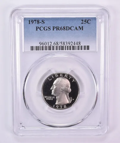 1978-S Washington Quarter PR68 DCAM PCGS Blue Label