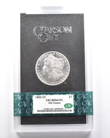 1883-CC Morgan Silver Dollar GSA Treasure MS64+ PL CAC a4630