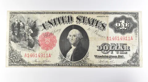 1917 $1 Legal Tender Large Note Red Seal FR#36 a0609