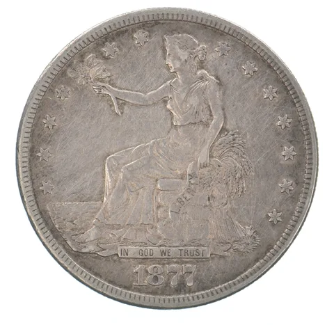 1877-S Seated Liberty Trade Dollar Beautiful Tone *9564