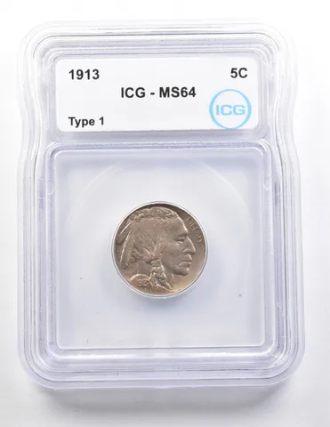 1913 Indian Head Buffalo Nickel Type 1 MS64 ICG *3709