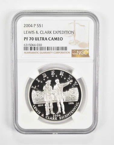 2004-P Lewis & Clark Commemorative $1 PF70 NGC Brown Label
