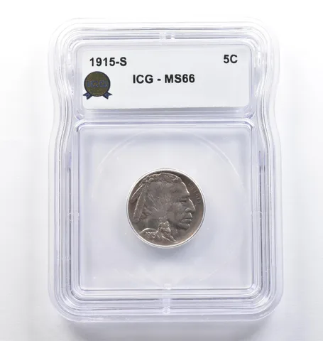 1915-S Indian Head Buffalo Nickel MS66 ICG *6924