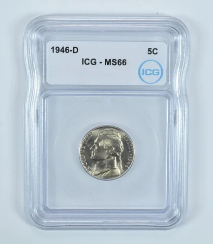 1946-D Jefferson Nickel MS66 ICG