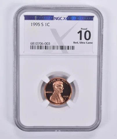 1995-S Lincoln Memorial Cent Proof 10 RD UCAM NGC X NGCX