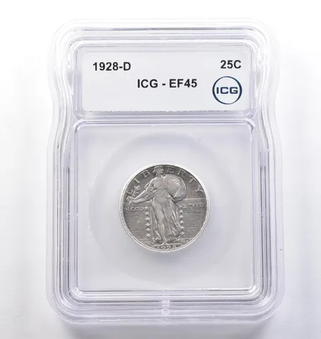 1928-D Standing Liberty Quarter EF45 ICG *3764