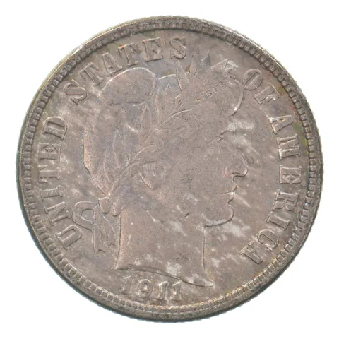 1911-D Barber Dime Beautiful Tone *9536