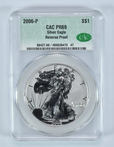 2006-P American Silver Eagle Reverse PR69 CAC CACg