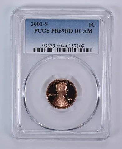 2001-S Lincoln Memorial Cent PR69 DCAM PCGS Blue Label
