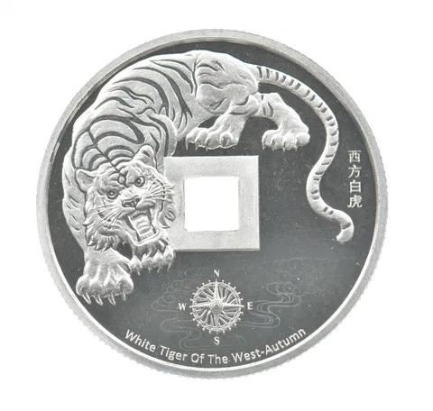 2020 China 1 Oz Platinum Medal White Tiger Of The West Autumn a2288