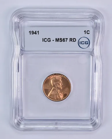 1941 Lincoln Wheat Cent MS67 RD ICG
