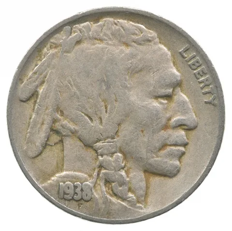 1938-D Indian Head Buffalo Nickel fs 512 1938 D/s *8348