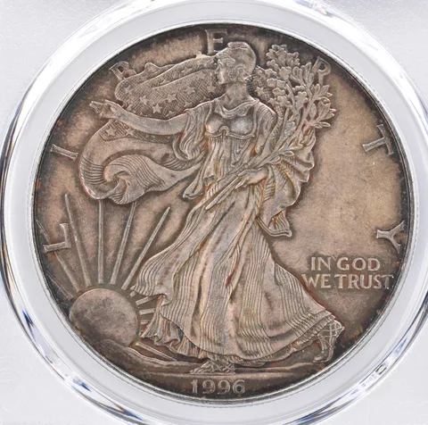 1996 American Silver Eagle MS64 PCGS Beautiful Tone *1489