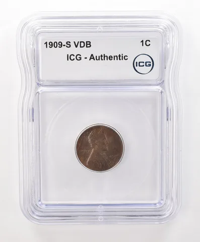 1909-S VDB Lincoln Wheat Cent Authentic ICG Beautiful Tone *6655