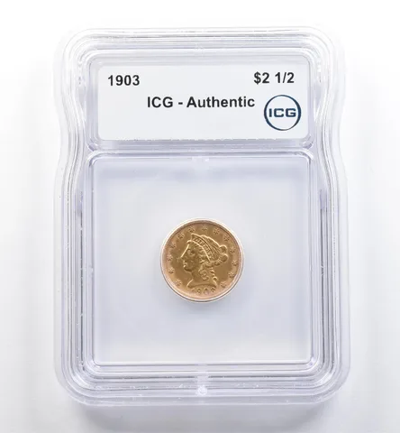 1903 $2.50 Liberty Head Gold Quarter Eagle Authentic ICG *6422