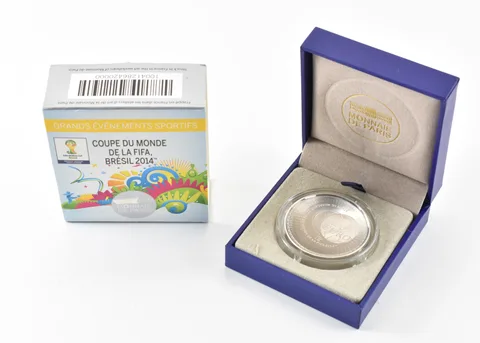 2014 France 10 Euro Silver FIFA World Cup W/ OGP *9614