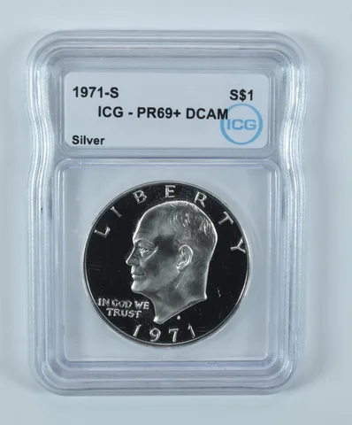 1971-S Eisenhower $1 Silver PR69+ PLUS DCAM ICG