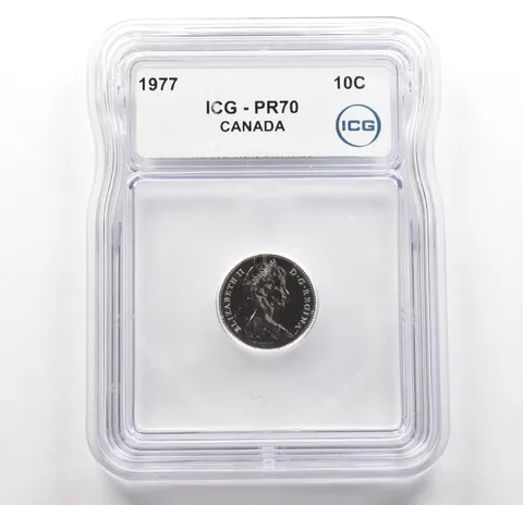 1977 Canada 10 Cents PR70 ICG a6215
